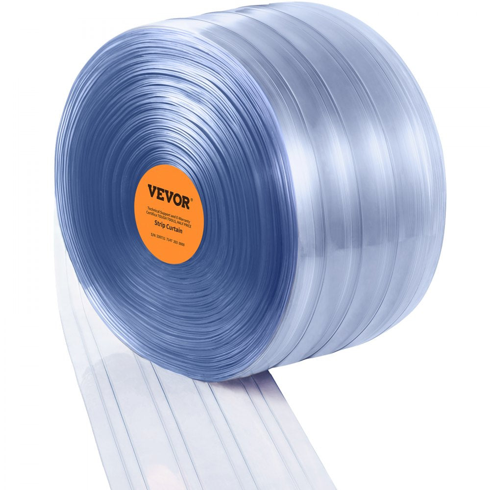 TTV0 - Durable Clear PVC Strip Curtain for Doorways, -4°F to 140°F