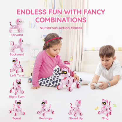 6602 - Interactive RC Robot Cat Toy with LED Lights & Touch Control