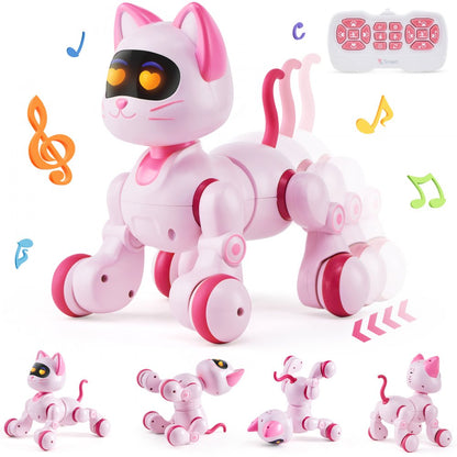 6602 - Interactive RC Robot Cat Toy with LED Lights & Touch Control