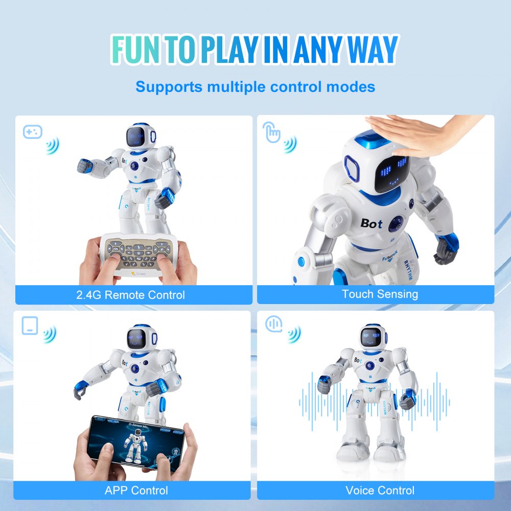 1088 - Interactive RC Robot Toy for Kids with USB Charging