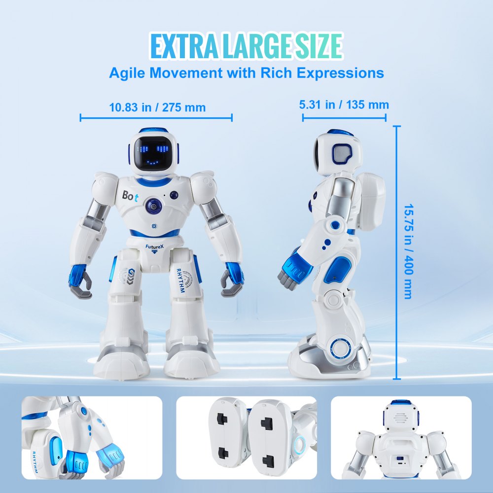 1088 - Interactive RC Robot Toy for Kids with USB Charging