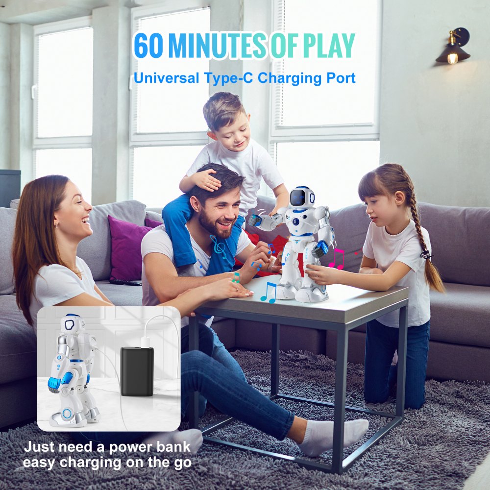 1088 - Interactive RC Robot Toy for Kids with USB Charging