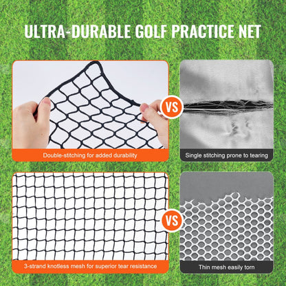 PDYGF005 - Durable 10x15ft Golf Practice Net for Indoor/Outdoor Use