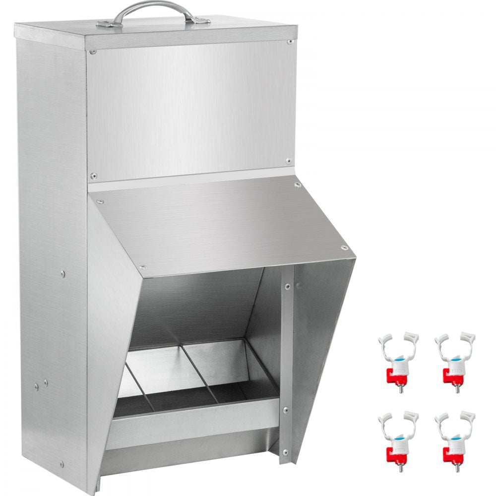 010242001571 - 25lbs Galvanized Poultry Feeder for Chickens & Ducks