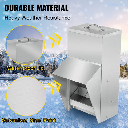010242001571 - 25lbs Galvanized Poultry Feeder for Chickens & Ducks