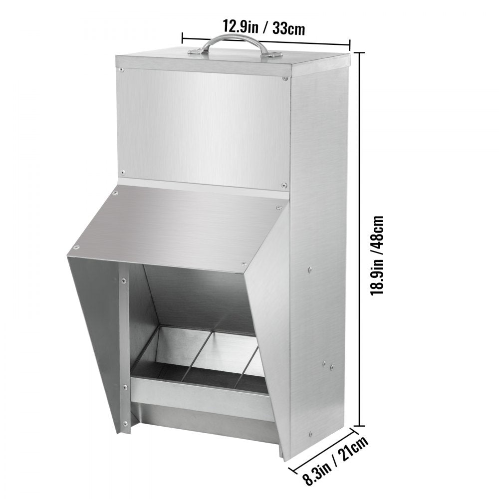 010242001571 - 25lbs Galvanized Poultry Feeder for Chickens & Ducks