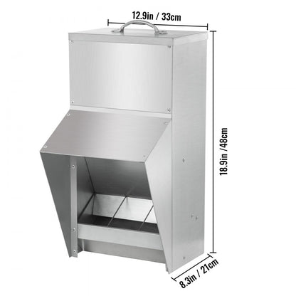 010242001571 - 25lbs Galvanized Poultry Feeder for Chickens & Ducks