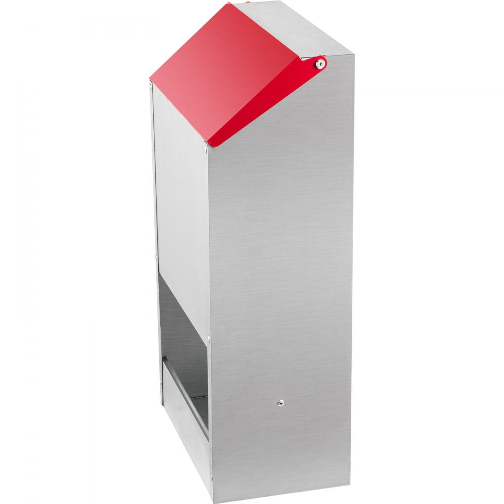 010415052595 - Heavy-Duty 50 lbs Galvanized Chicken Feeder with Lid