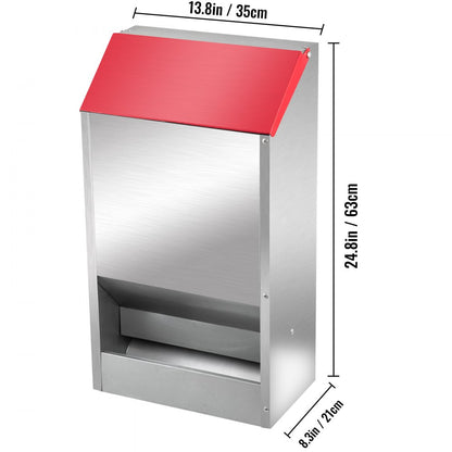 010415052595 - Heavy-Duty 50 lbs Galvanized Chicken Feeder with Lid