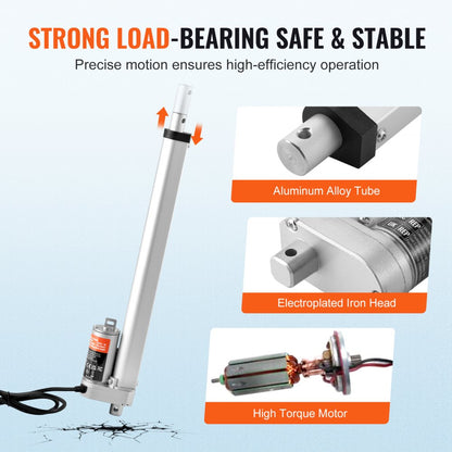 OK648-1500N - 12V Linear Actuator with 330lbs Capacity for Precision Tasks