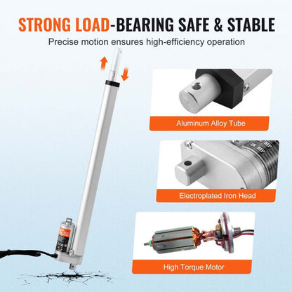 OK648-1500N - 12V 18" Linear Actuator, 330lbs Precision Control