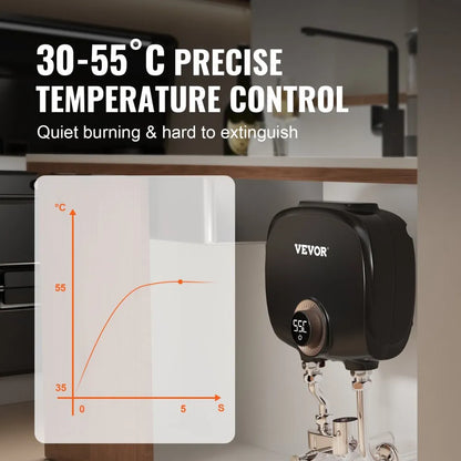 KFU70 - 7KW Compact Electric Tankless Water Heater with LED Control