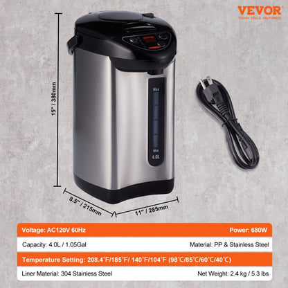 EKA-4.2ED - Adjustable Hot Water Dispenser with 3-Way Dispense Option
