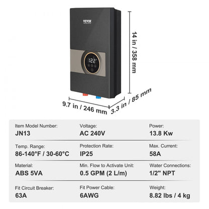JN13 - Instant Hot Water Heater for Quick Access and Efficiency