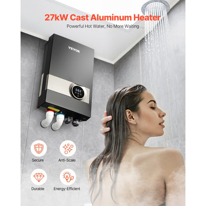 JN27 - Instant Hot Tankless Water Heater with Safety Features