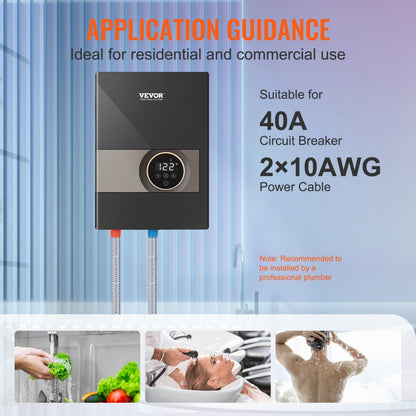 JN08 - 8 kW Instant Hot Water Heater for Endless Supply