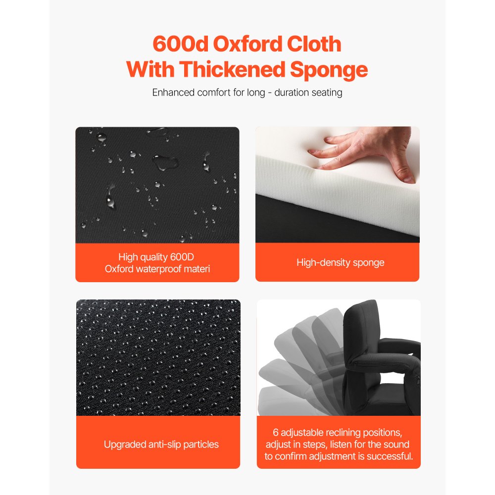 BL-A0134H - Heated Double Stadium Seat with Back Support & Cupholders