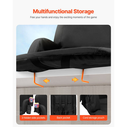 BL-A0134H - Heated Double Stadium Seat with Back Support & Cupholders