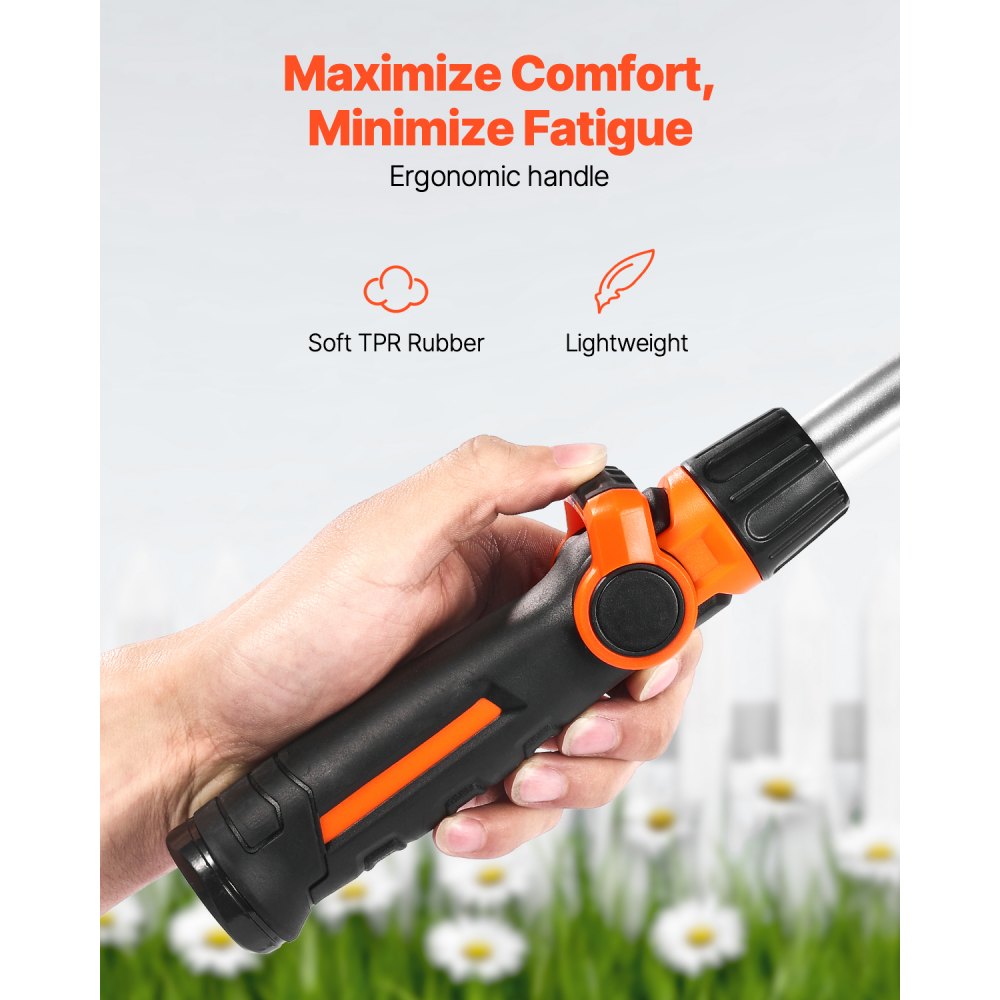 GW96902-15" - 15" Heavy Duty Watering Wand with 8 Spray Patterns & 180° Swivel
