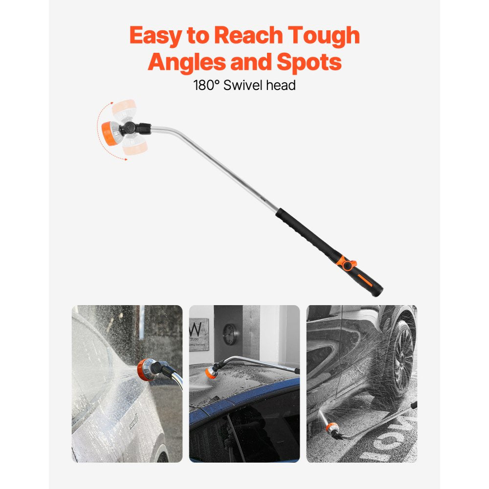 GW96902-36" - 36'' Heavy Duty Metal Garden Hose Wand with 8 Spray Patterns