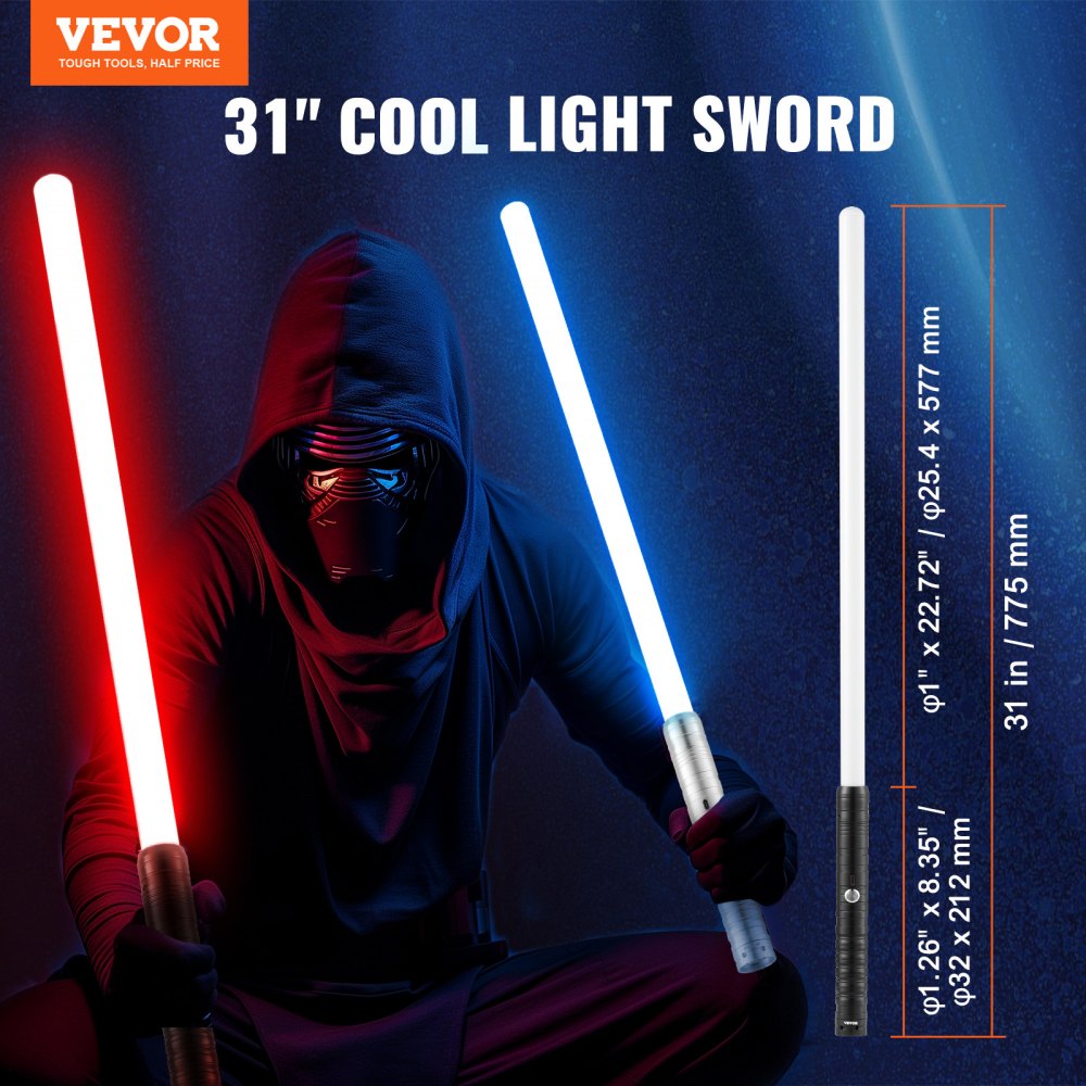 TSK-E12 - 31" LED Light Sword with Comfortable Metal Handle