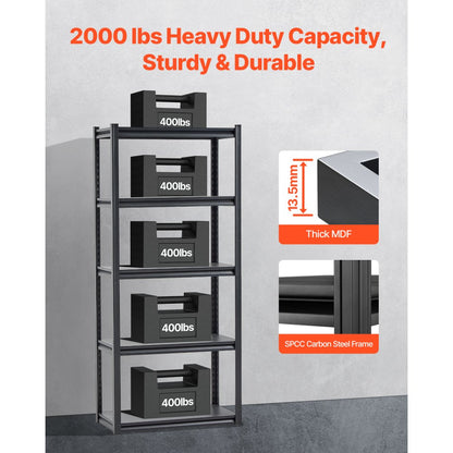 327DG74KV0 - Heavy-Duty 16" D x 32" W Adjustable 72" H Garage Shelving Unit