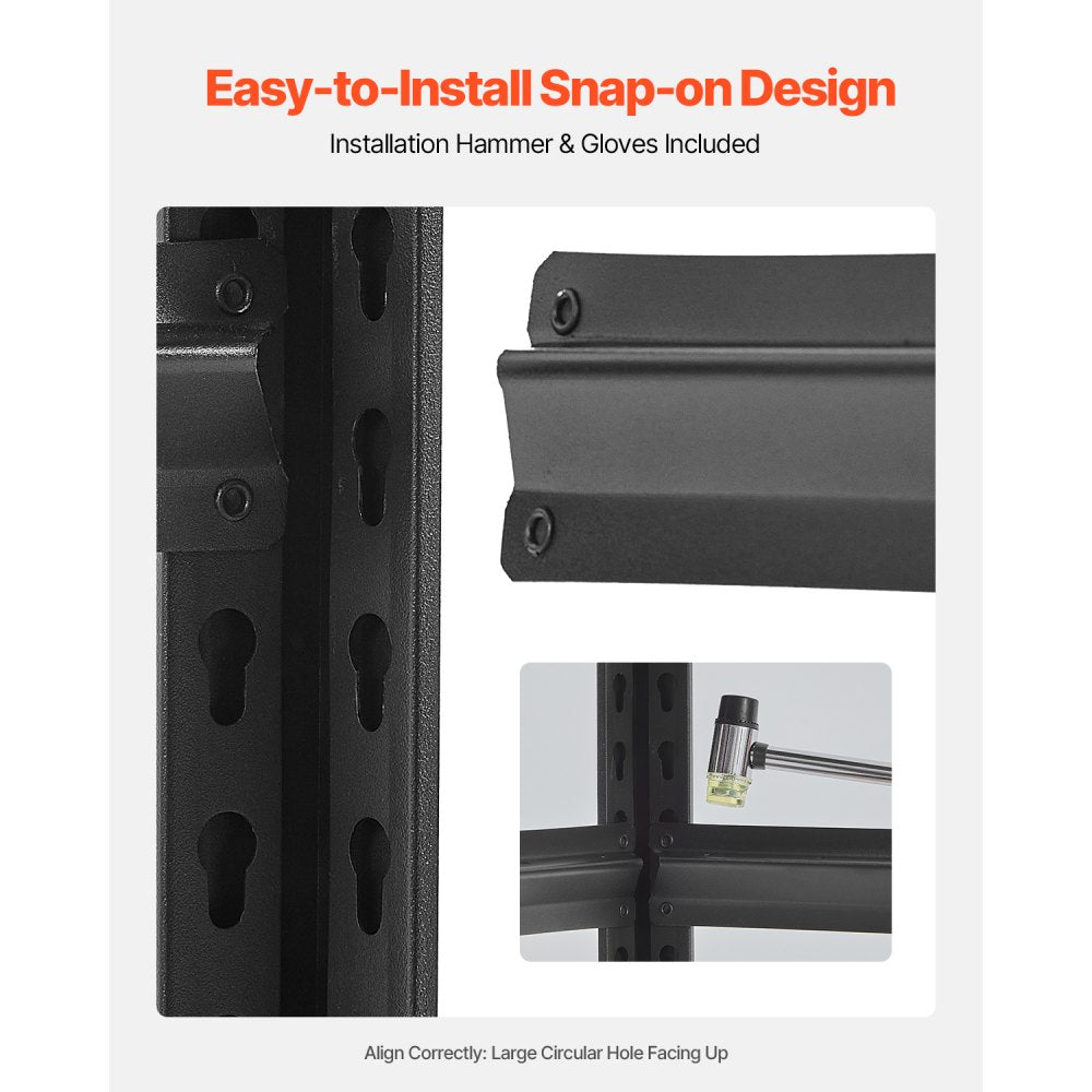 367ZVVUXV0 - Heavy-Duty 5-Tier Steel Shelving Unit, 18" x 36" x 72"