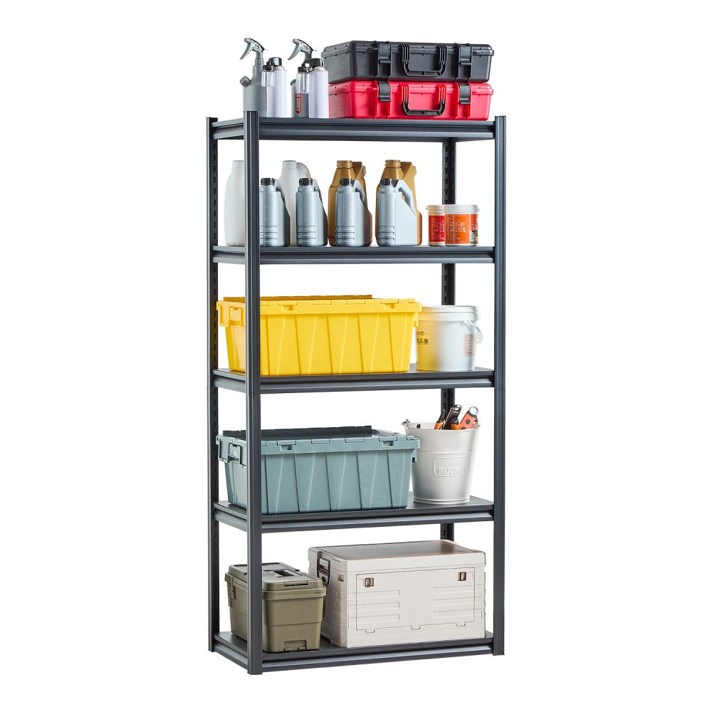 367ZVVUXV0 - Heavy-Duty 5-Tier Steel Shelving Unit, 18" x 36" x 72"