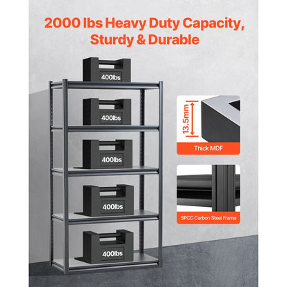 4078VRULV0 - Heavy-Duty 18" x 40" x 72" Adjustable Steel Shelving Unit