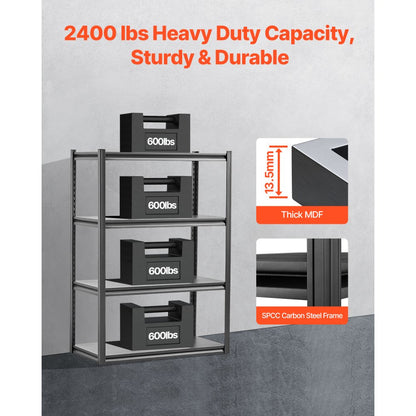 405S2LA2V0 - 4-Tier Adjustable Garage Shelving Unit, 2400 lbs Capacity