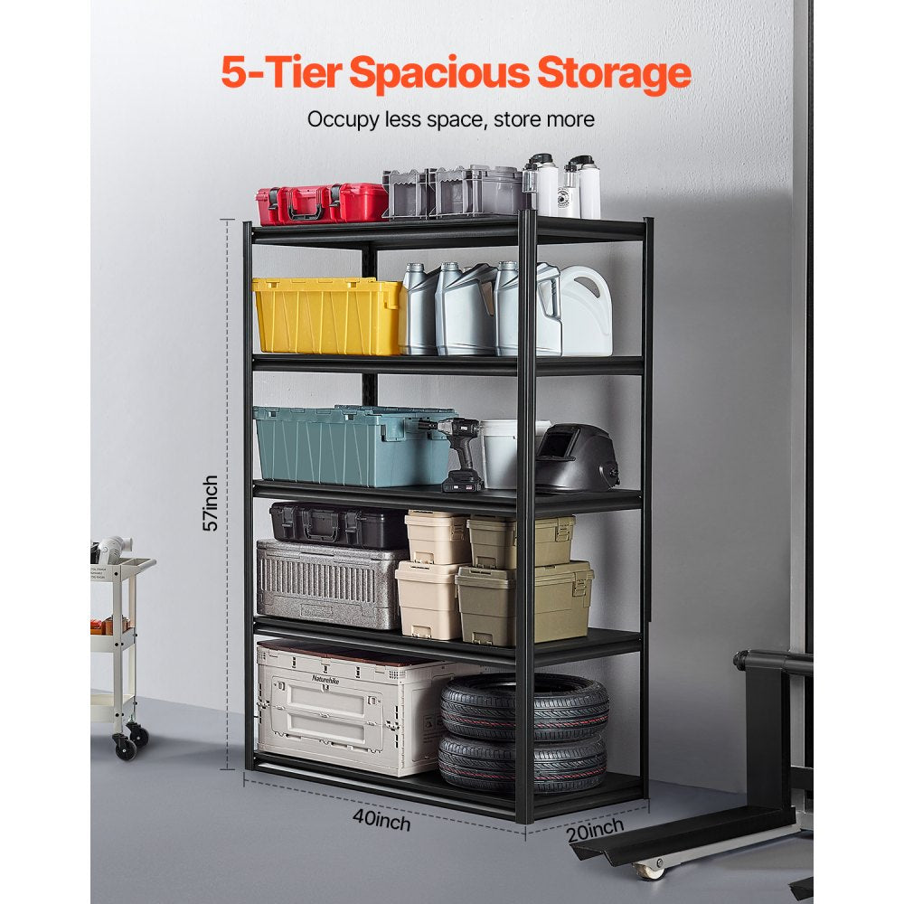 487H0A32V0 - Heavy-Duty 5-Tier Shelving Unit, 48" W x 72" H, Adjustable Storage
