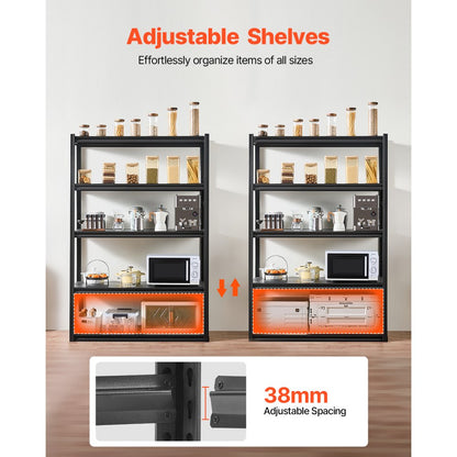 487H0A32V0 - Heavy-Duty 5-Tier Shelving Unit, 48" W x 72" H, Adjustable Storage