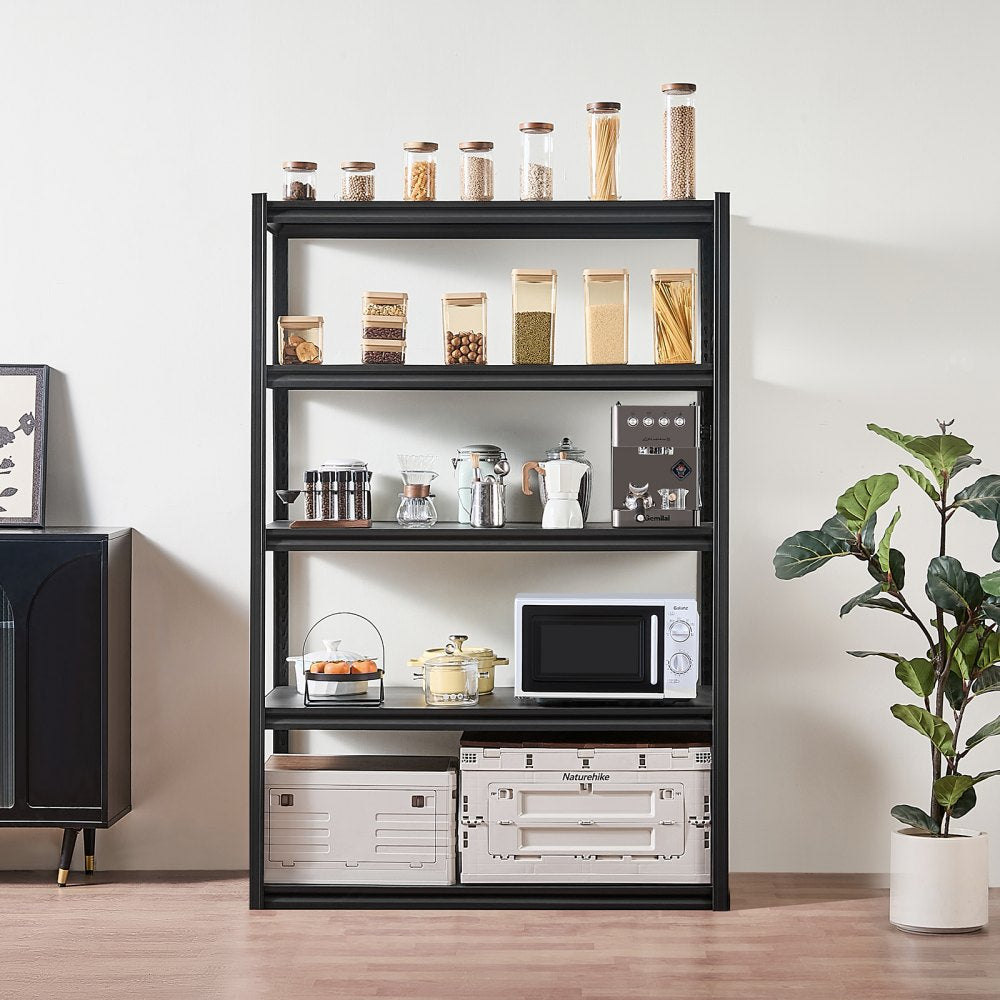 487H0A32V0 - Heavy-Duty 5-Tier Shelving Unit, 48" W x 72" H, Adjustable Storage