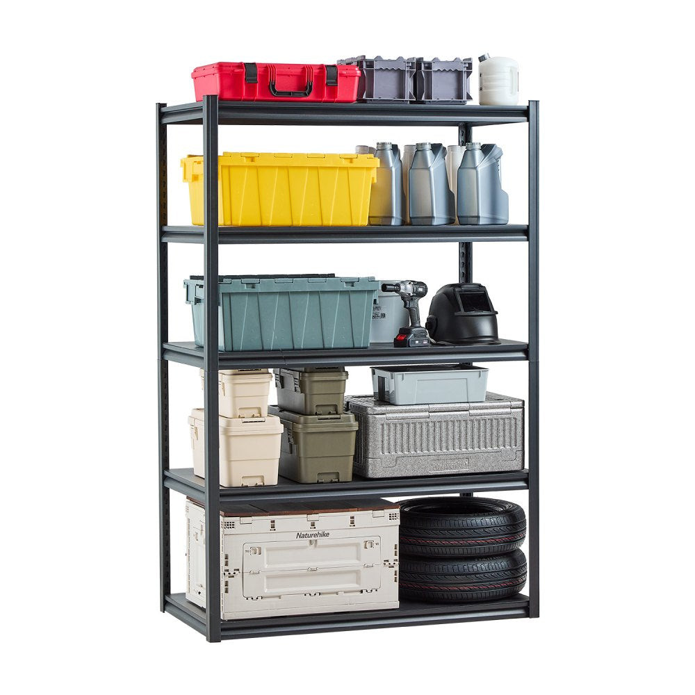 487H0A32V0 - Heavy-Duty 5-Tier Shelving Unit, 48" W x 72" H, Adjustable Storage