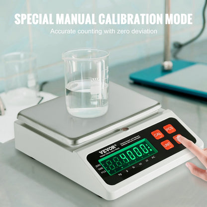 JCS-C - VEVOR 10kg Counting Scale with LED Display and Adjustable Footpads