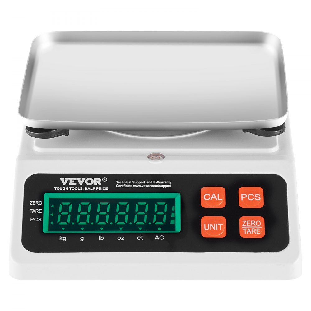 JCS-C - VEVOR 10kg Counting Scale with LED Display and Adjustable Footpads