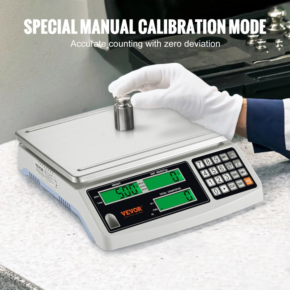 KF-H2C - Reliable 15kg Counting Scale with LED Display, 0.5g Precision