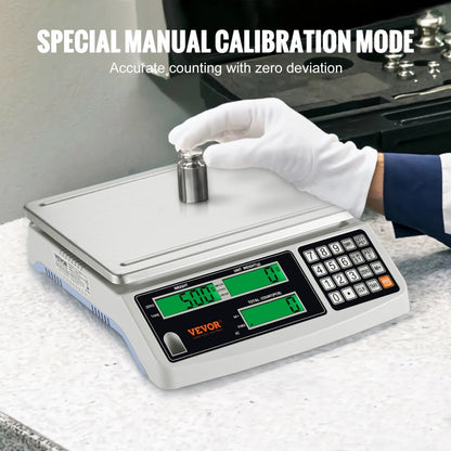 KF-H2C - Reliable 15kg Counting Scale with LED Display, 0.5g Precision