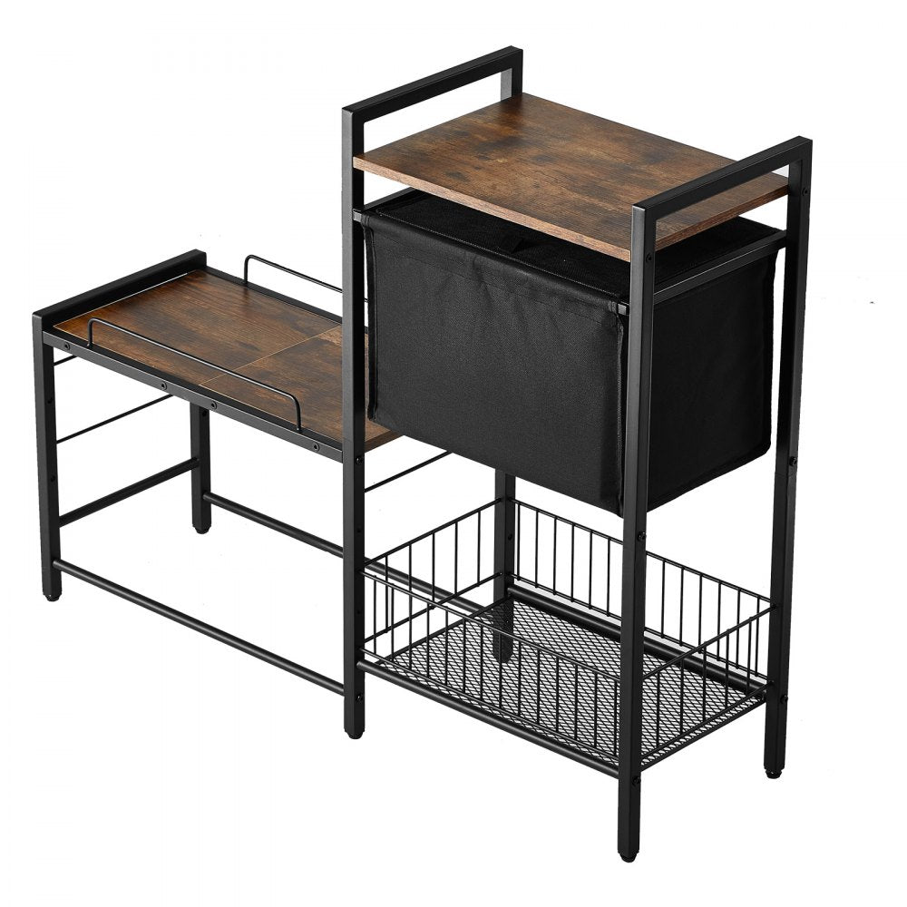 HYP2FS-03 - Adjustable Pet Feeding Station with Storage & Non-Slip Design