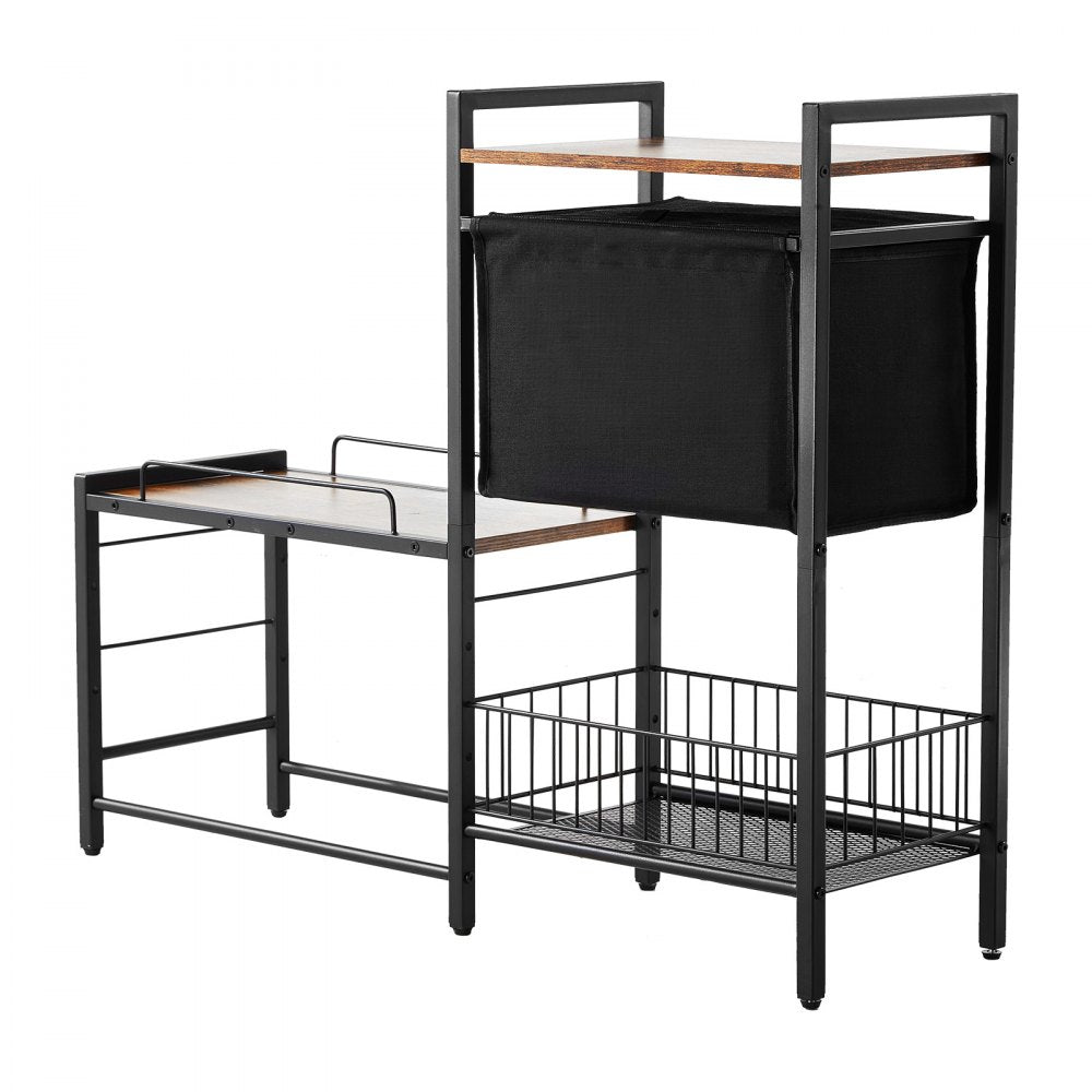 HYP2FS-03 - Adjustable Pet Feeding Station with Storage & Non-Slip Design