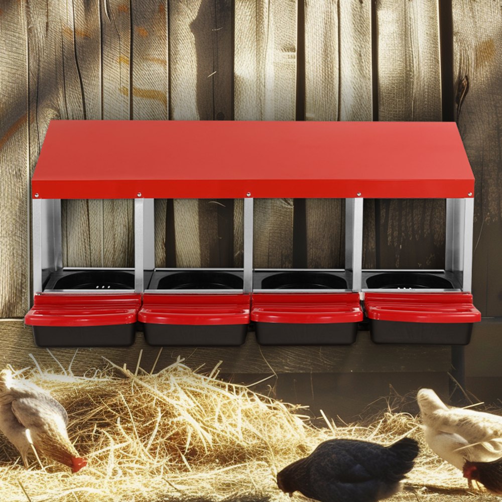 EB-004 - Durable Galvanized Steel Chicken Nest Box with Inclined Design
