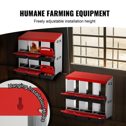 EB-006 - Durable Inclined Chicken Nest Box for Efficient Egg Farming