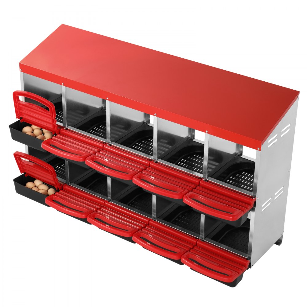 EB-10 - Durable 10-Compartment Chicken Nest Box for Efficient Egg Farming