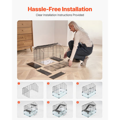 JM-XC-087 - Spacious 360° Panoramic Hamster Cage for 5-6 Pets