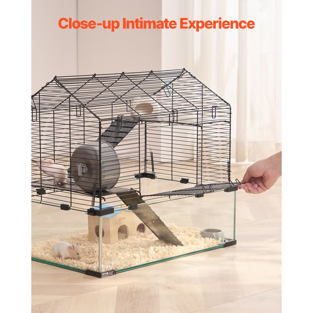 JM-XC-087 - Spacious 360° Panoramic Hamster Cage for 5-6 Pets