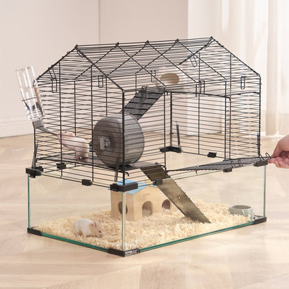 JM-XC-087 - Spacious 360° Panoramic Hamster Cage for 5-6 Pets