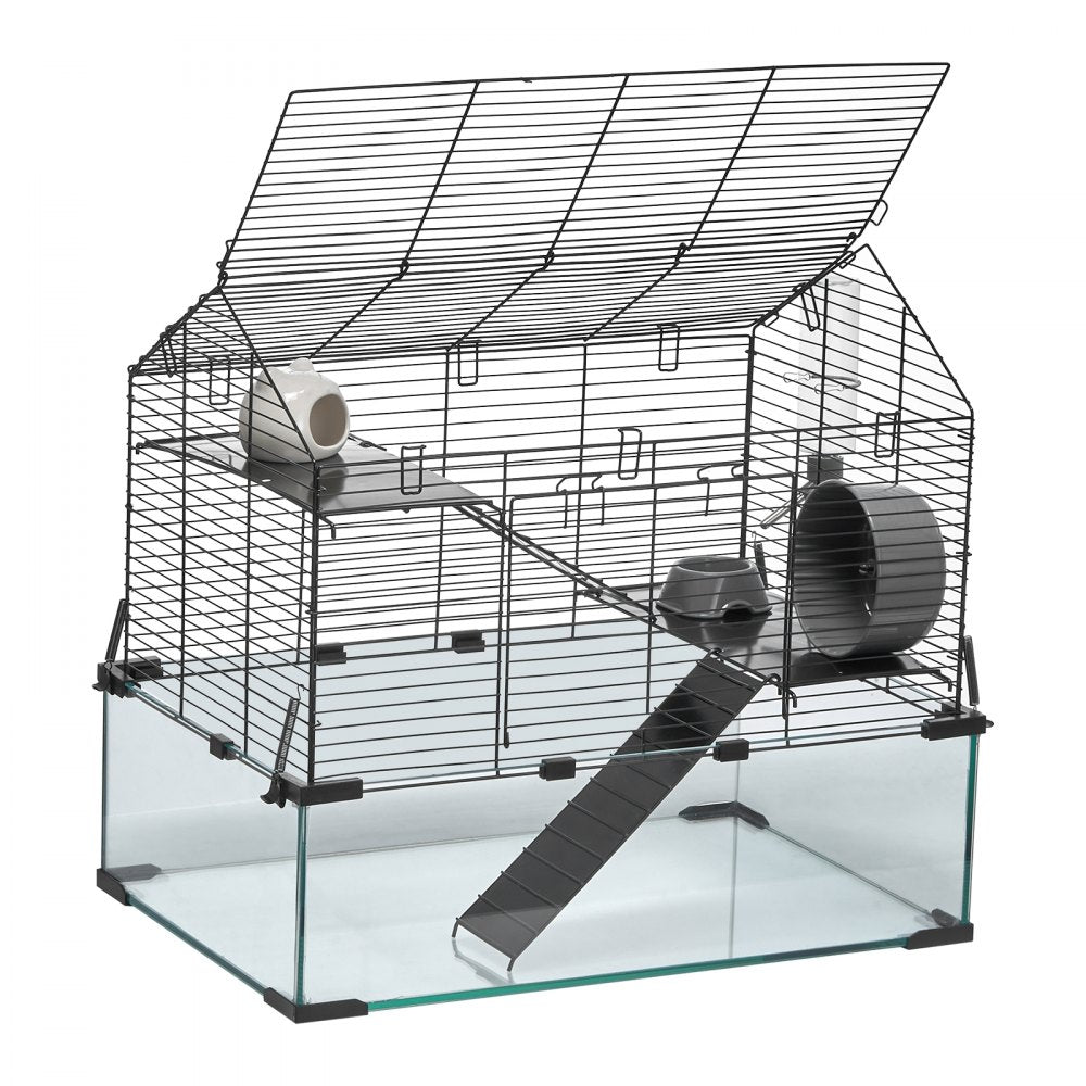 JM-XC-087 - Spacious 360° Panoramic Hamster Cage for 5-6 Pets