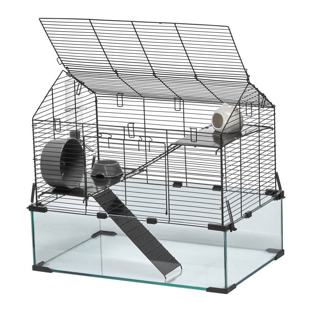 JM-XC-087 - Spacious 360° Panoramic Hamster Cage for 5-6 Pets