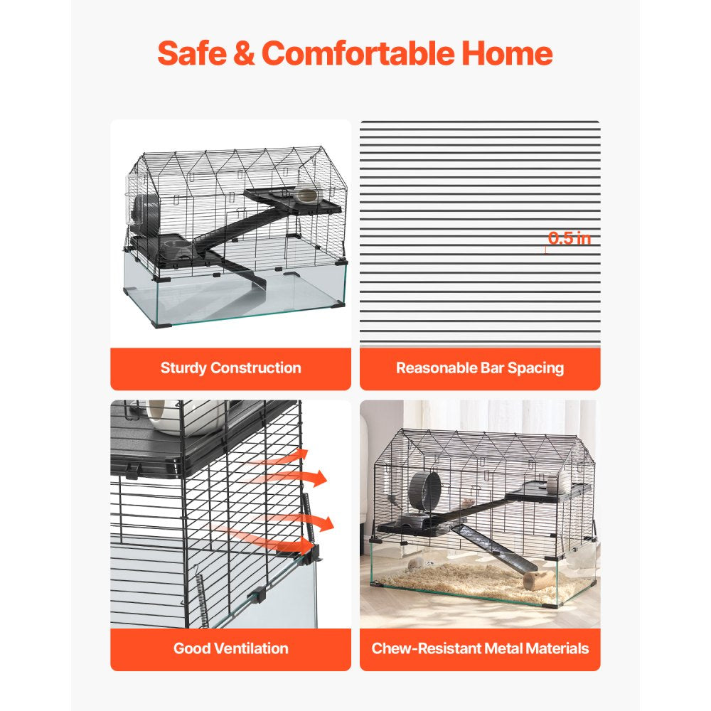 JM-XC-088 - Spacious 360° Hamster Cage with Excellent Ventilation