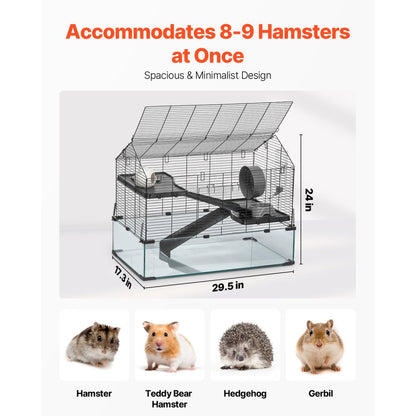 JM-XC-088 - Spacious 360° Hamster Cage with Excellent Ventilation